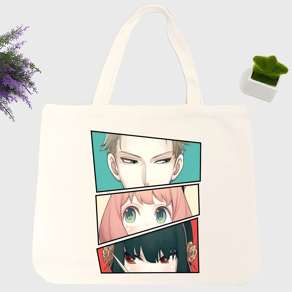 Japanse Anime Spion X Familie Anya Eenvoudige Vrouwen Pakket Elegante Canvas Tas Handtassen Schoudertassen Casual Winkelen Meisjes Handtas