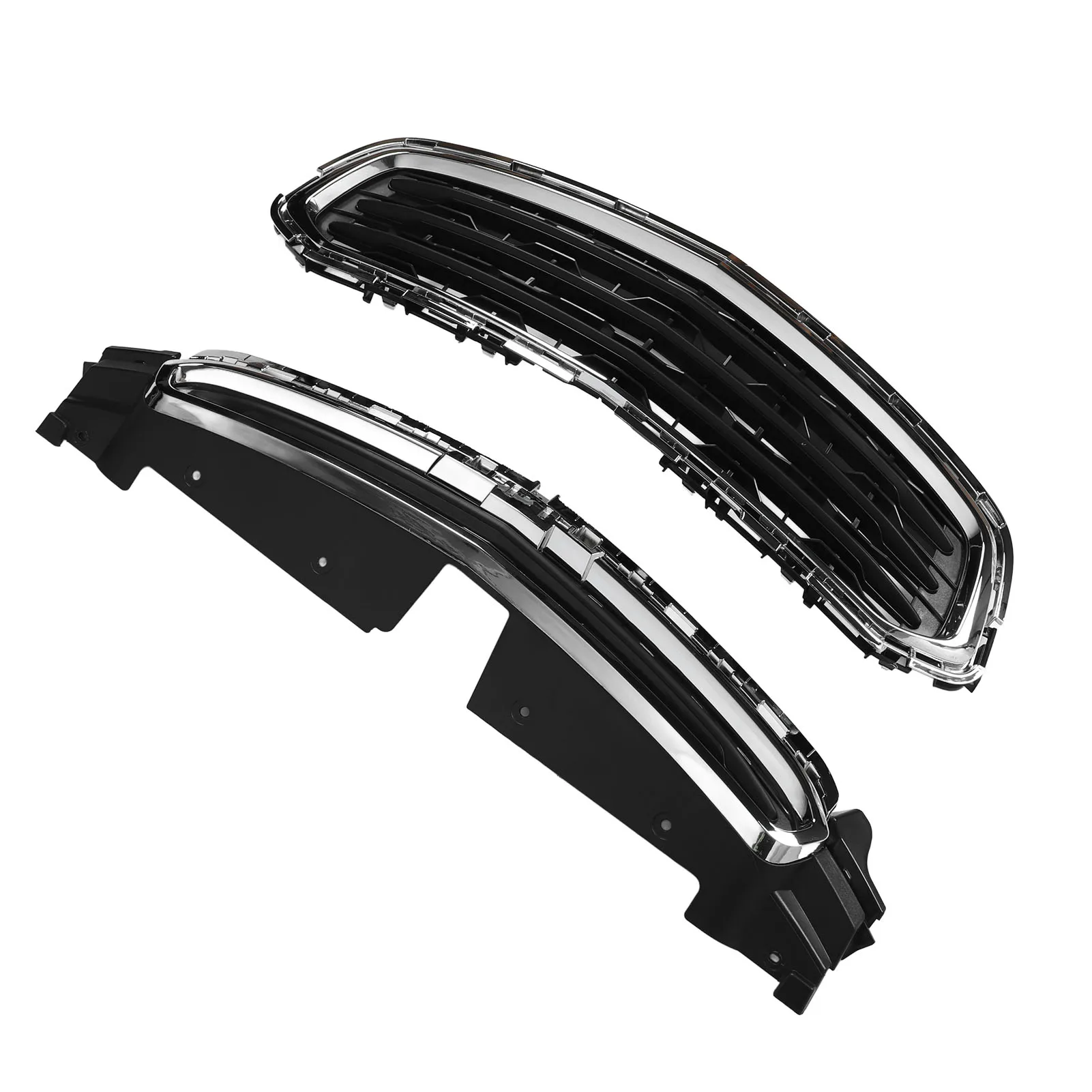 Front Bumper Grille Front Upper Lower Grille Set Chrome 94516090 95405770 Replacement for  Cruze J300 2015 to 2016 US Type