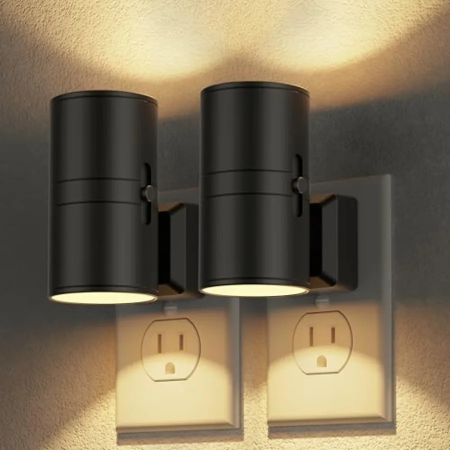 

Night Lights Plug into Wall, Dimmable Night Light Plug in, Modern Night Lights with Dusk to Dawn Light Sensor, Soft 3000K, 0-10