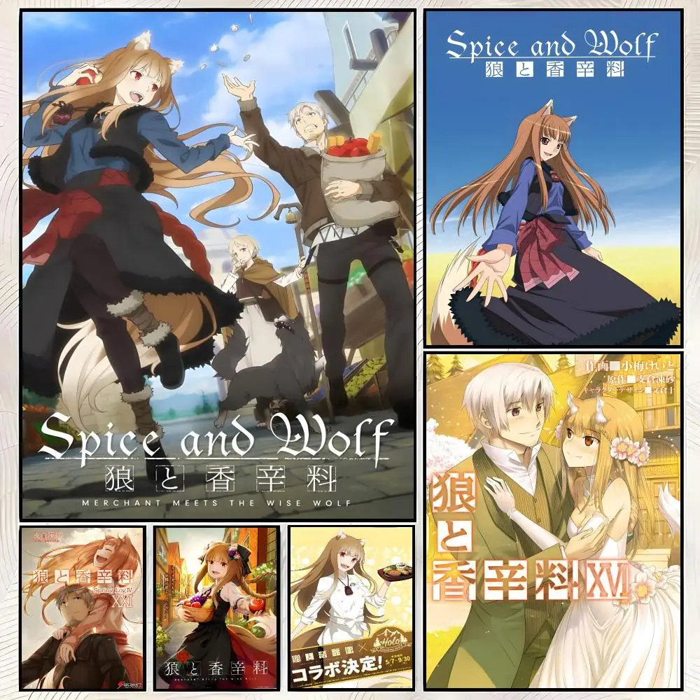 Anime S-Spice and Wolf Poster Vintage PP Paper Wall Art Home Decor Print for Bedroom Living Room Aesthetic Gift