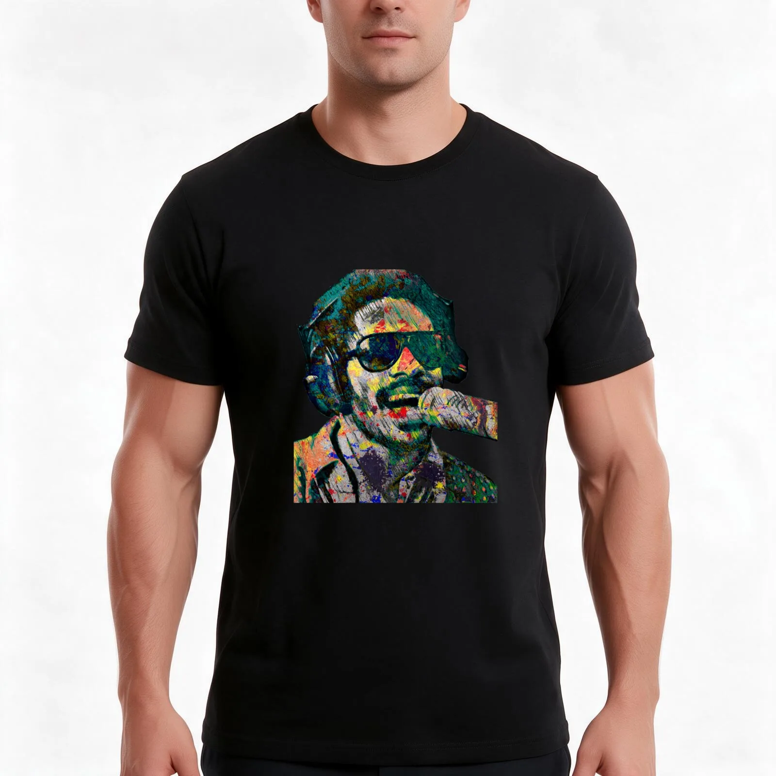 Wonder Voice T-Shirt, Summer Casual Cotton Tee, Oversized Streetwear Tops, Vintage Graphic Print, Loose Fit Short Sleeve