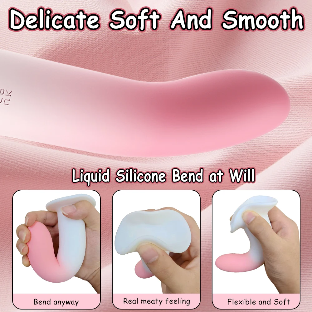 Flexible Liquid Silicone Dildo For Begginner G Spot Personal Massage Tool Suction Cup Anal plug Prosate Massager Female Sex Toy - Image 6