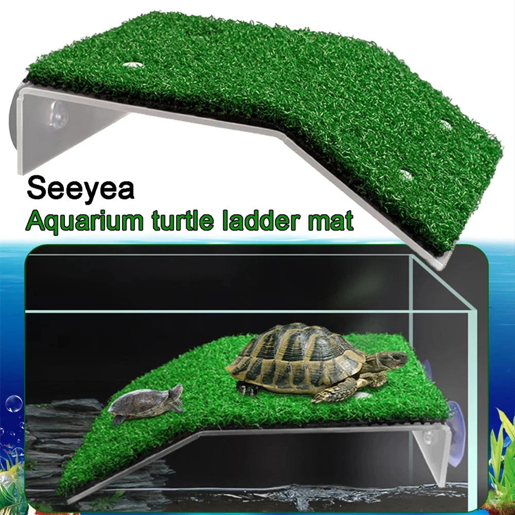 Turtle Basking Platform Simulation Turf Climbing Turtle Drying Table Aquarium Accessories Decoration Drop shipping Wholesale