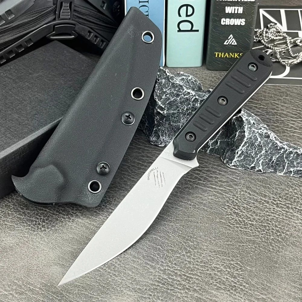 Practical Straight Knife G10 Handle 8Cr13Mov Blade Wilderness Survival, Hunting, Combat, Sharp Multi-functional Tactical Knives