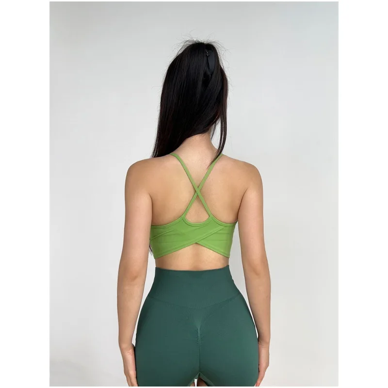 Quick-dry Women Yoga One-piece Fix Cup Tank Top Pure Color Slim Sexy Vest Sports Running Gym Fitness Workout Skin-friendly Vest