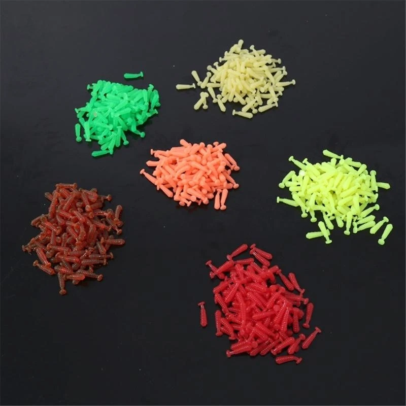 

100Pcs Soft Fishing Lures 1.5cm Artificial Baits Small Paddle Tail Swimbaits Tiny Fishing Lures for Trout Swim Baits
