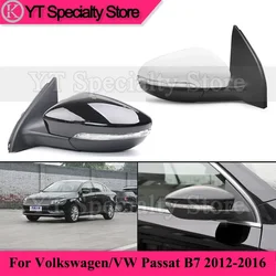 Kamshing Outside Rearview Mirror Assembly For Volkswagen/VW Passat B7 2012-2016 Side Rear View Mirror 6/9/13 Wires