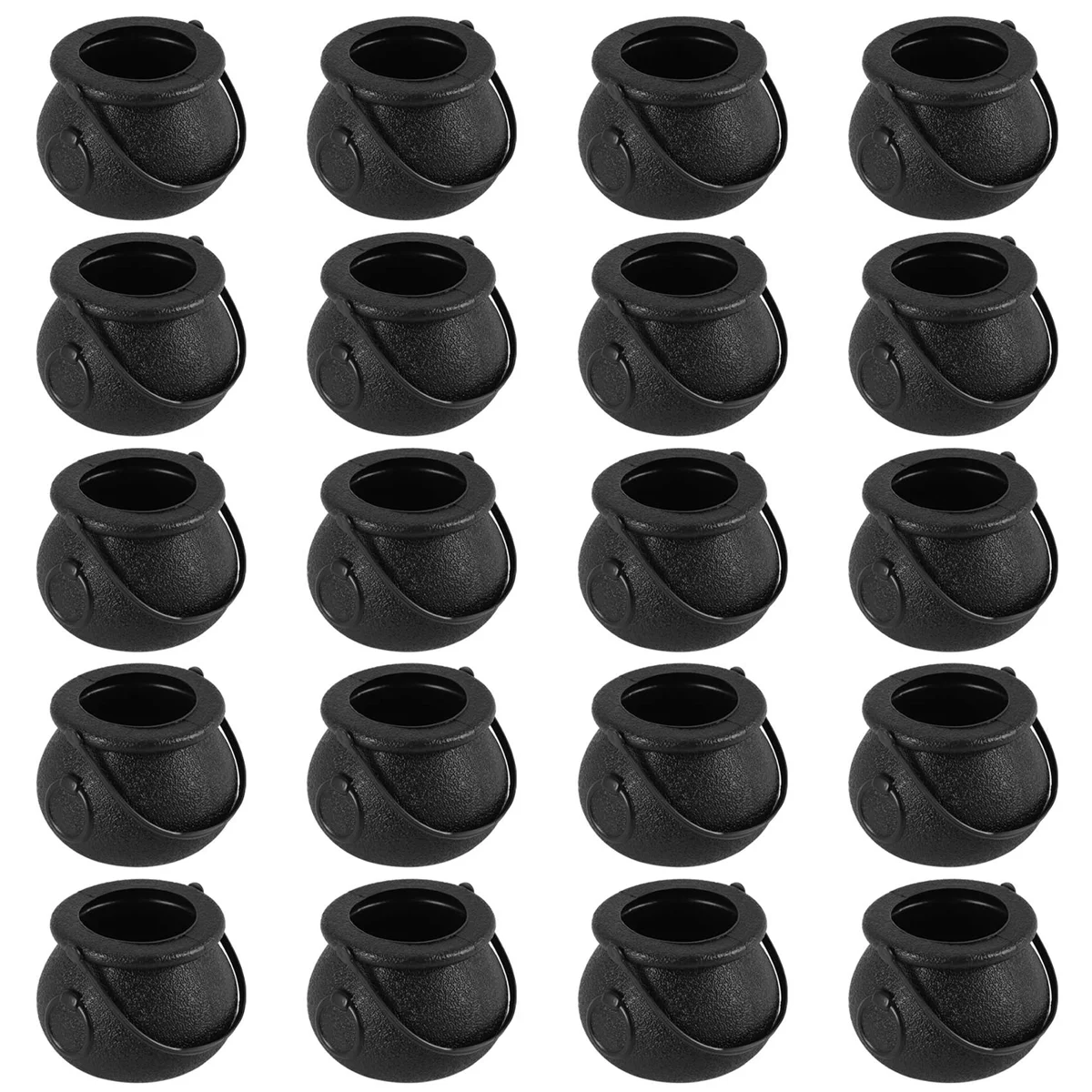 20 Pcs Mini Candy Kettles Witch Skeleton Cauldron Holder Pot with Handle for Halloween Easter St Patrick'S Day Party