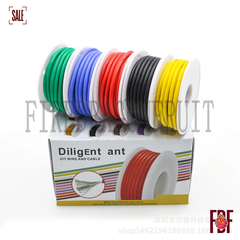 

Flexible Silicone Wire 5 Color Kit HighTemperature Resistant Electronics Tinned Copper Projects