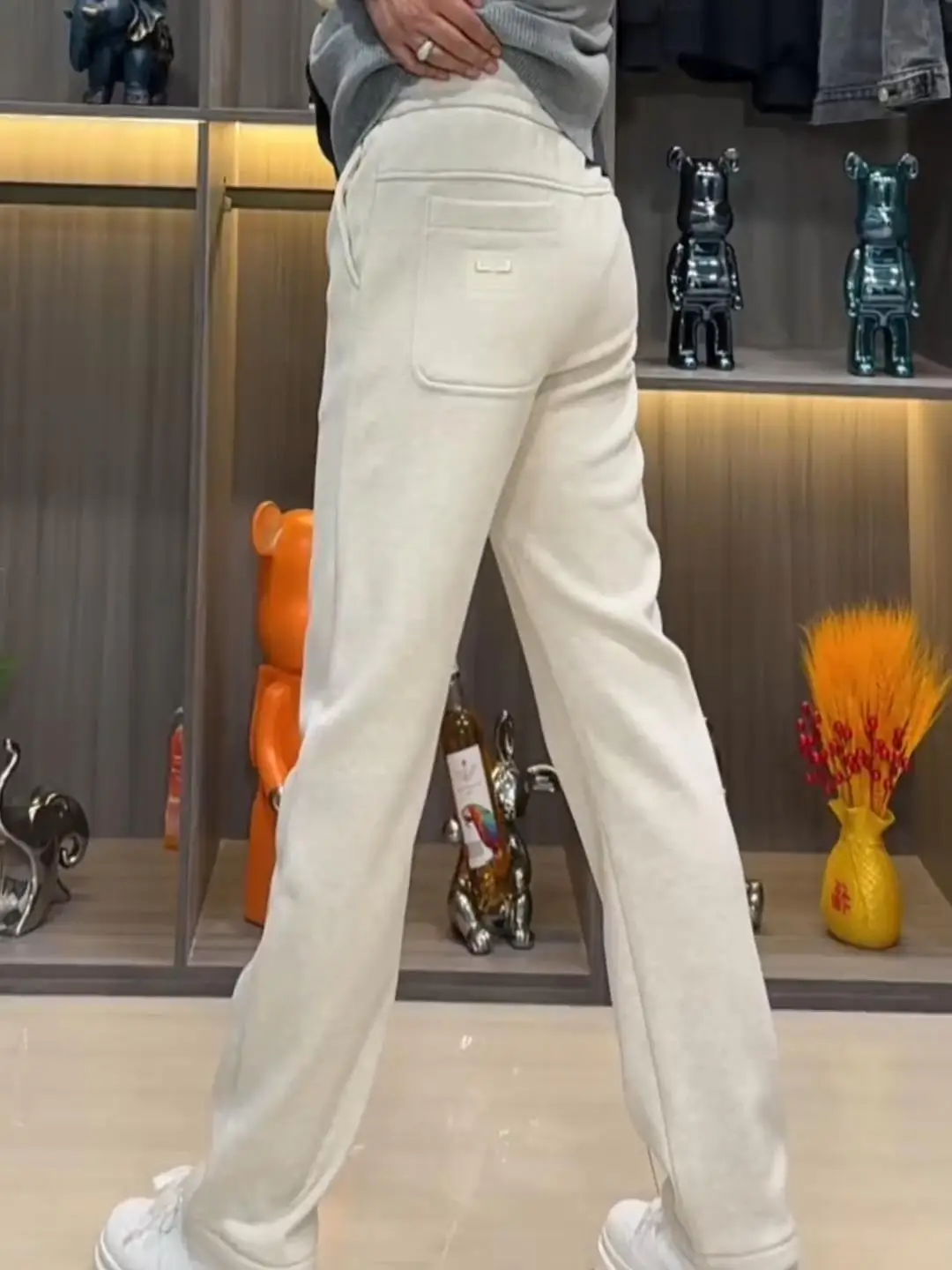 

Высококачественные повседневные брюки для мужчин: модные, прямые, антибактериальные, на осень-зиму, со средней посадкой, длинные