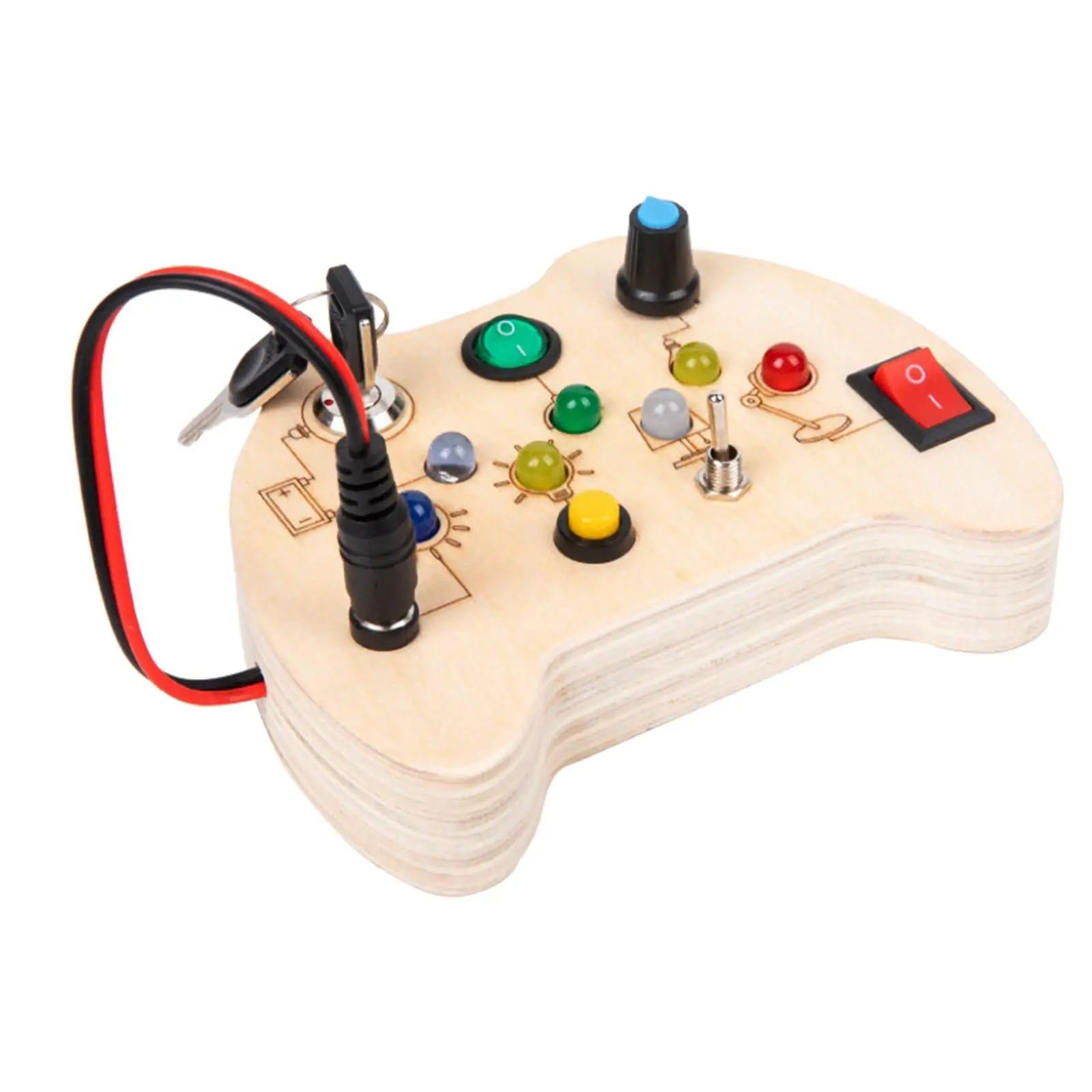 لوحة مشغولة للتعليم المبكر تساعد على المهارات الحركية الدقيقة هدايا الحفلات مع 7 ألوان مختلفة LED كهدية عيد ميلاد للأطفال