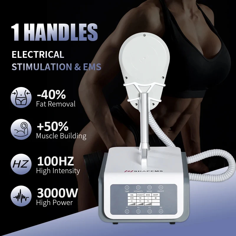 

2024 New Portable Single Handle RF EMS Muscle Stimulation Shaping Machine for Weight Loss and Muscle Building