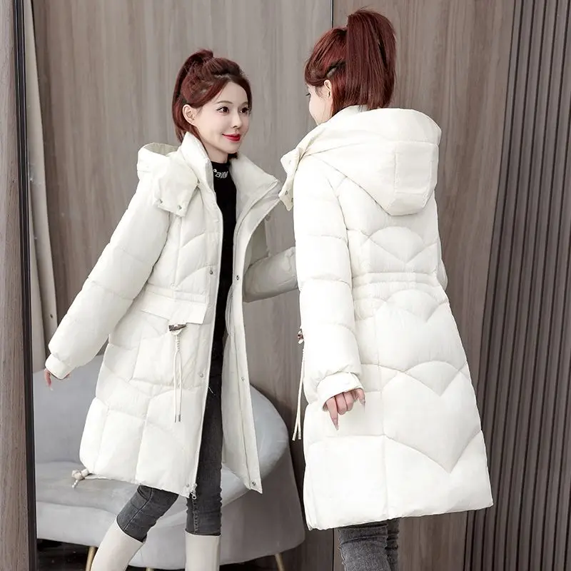New Women's Clothing Parkas for Women Mid-length Winter Down Cotton-padded Jacket Fashion Slimming 2025 Thickened Coat Jackets