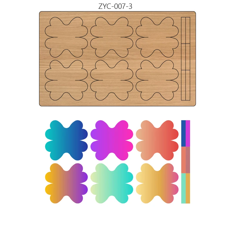 ZYC-007 Bow Wooden Cutting Knife Die, Used with the Machine