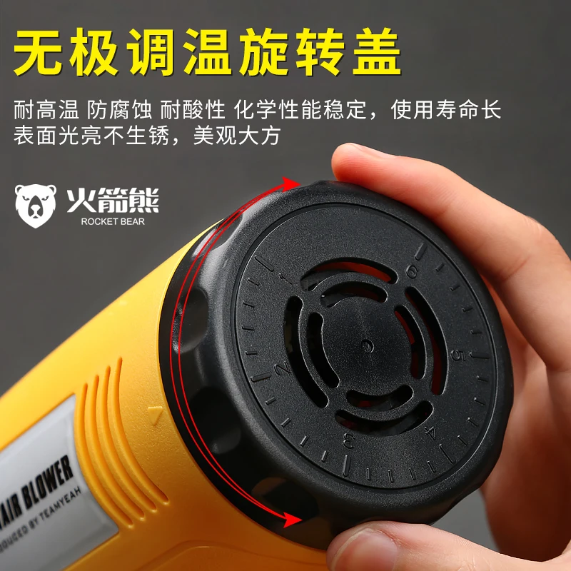 Handluftpistole, industrielle Backpistole, Heißluftkanal, Luftpistole mit einstellbarer Temperatur