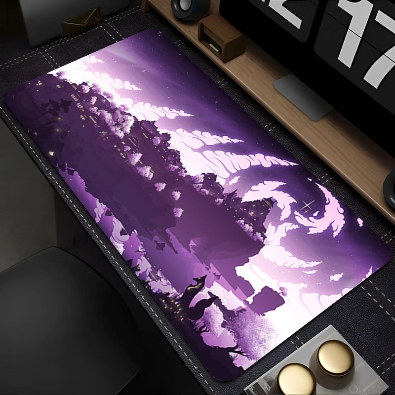 

Anime Mousepad Laptop Office Cabinet Keyboard Pad Desk Mat Large Mouse Pad Non-slip Rubber Sunless Skies Landscape Extended Pad