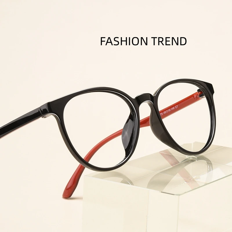 MOMOJA 2023 Fashion Eyewear Fashion Retro Round TR-90 Eyeglasses Optical Prescription Glasses Frame For Men And Women 6275TRM