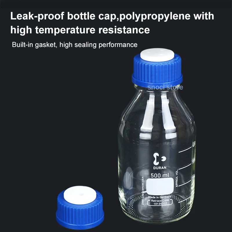 Picture 7: Liquid phase mobile phase bottle cap 1 2 3 4 hole GL45 blue lid feeding bottle cap HPLC liquid chromatography bottle lids 1piece