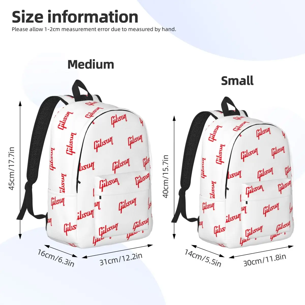 Traditional Gibson Guitars Performance Backpack Daypack Large Capacity Children BookBag School Bag Shoulder Bags for Men Women