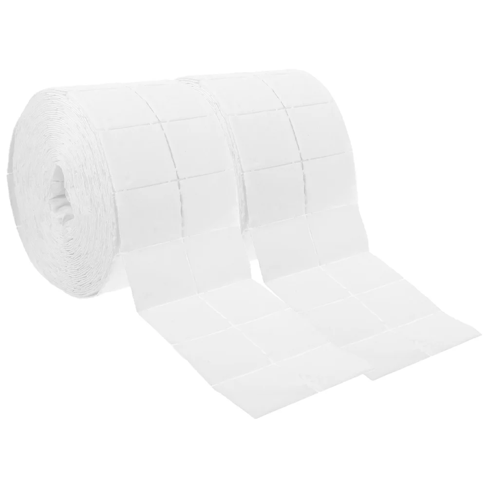 2 لفات من ورق غسيل الأظافر، مناشف تفريغ الأظافر الناعمة الماصة، وسادات مزيل المكياج المحمولة للاستخدام المنزلي أثناء السفر