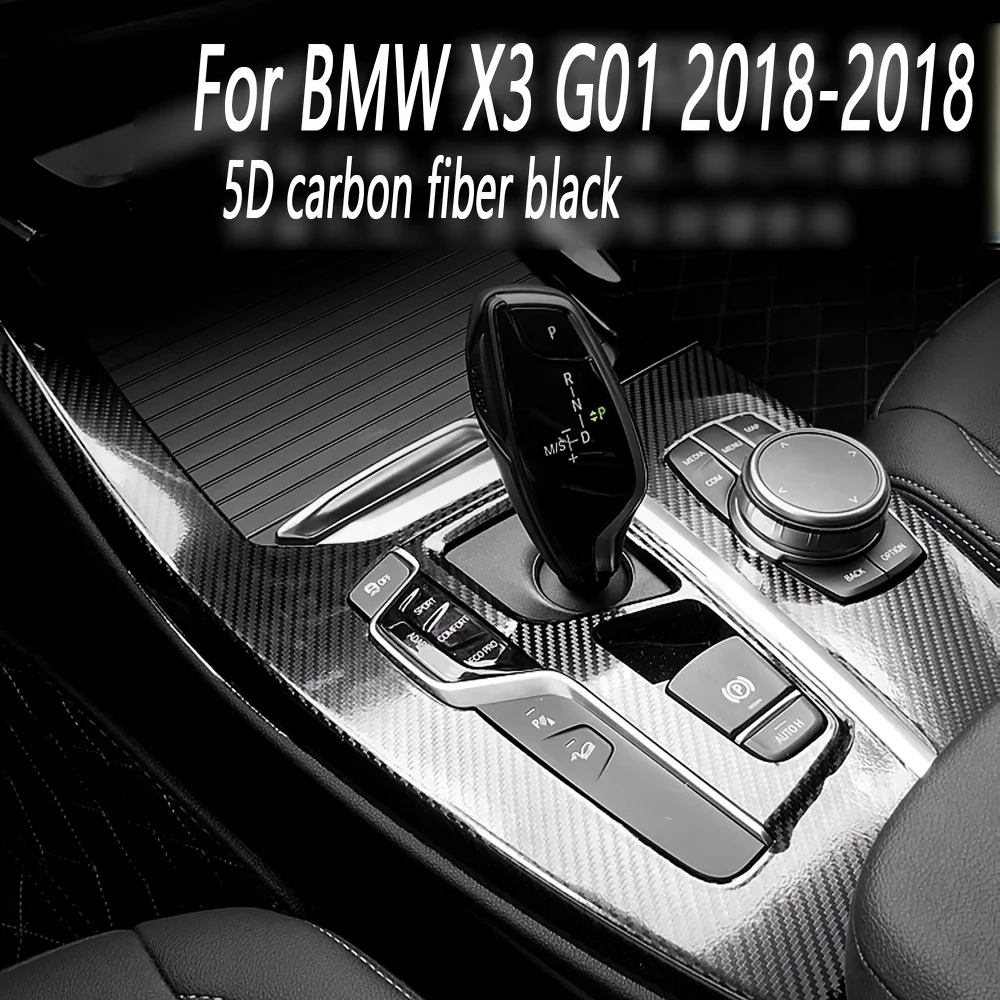 

For BMW X3 G01 2018-2021 Interior Central Control Panel Door Handle 5D Carbon Fiber Stickers Decals Car styling Accessorie