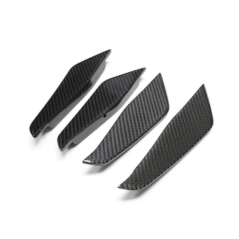 Dry Carbon Fiber Front Bumper Side Canards Fin Flaps Trim For BMW 2 Series G87 M2 2023-IN AC Style Car Splitter Canard Body kit