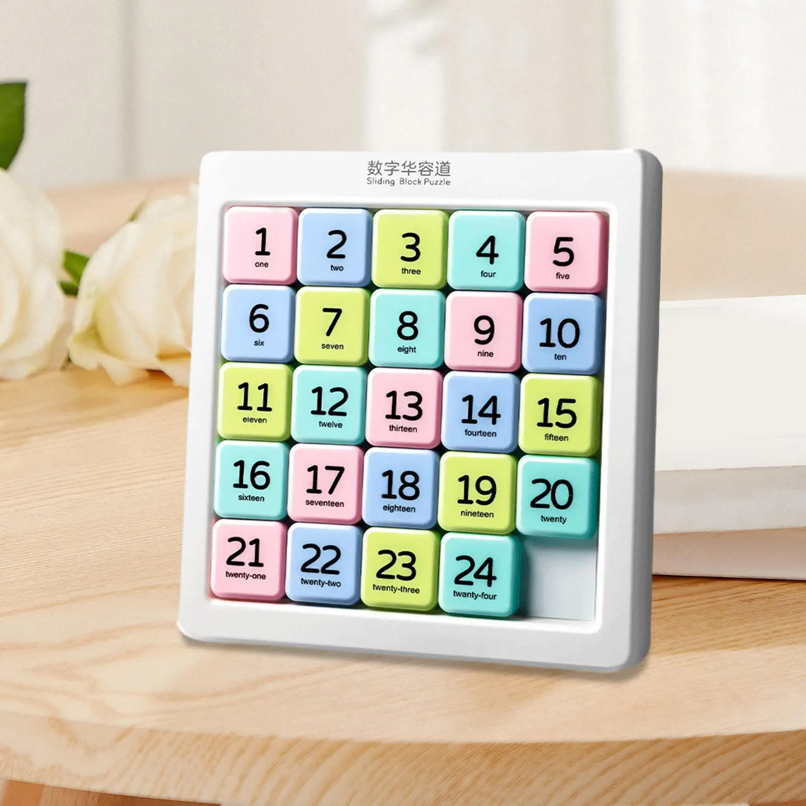 슬라이딩 블록 퍼즐 번호 Tangram 퍼즐 교육용 어린이 수학 장난감 보드 게임 장난감 지능 훈련 두뇌 개발