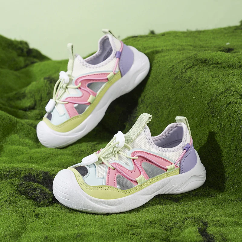 White Children's Leather Casual Shoes Boys Girls Outdoor Sports Running Sneakers Breathable Kids School Walking Non-Slip Tennis