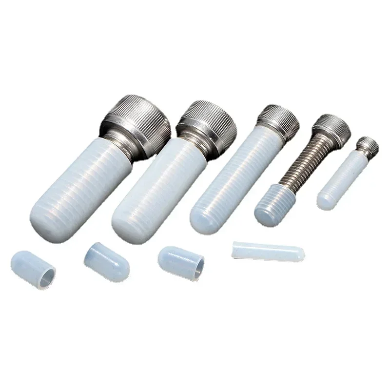 50PCS High Temperature Resistant Silicone Thread Protection Sleeve Screw Cap Bolt  Electroplating Sandblasting Paint  Cover