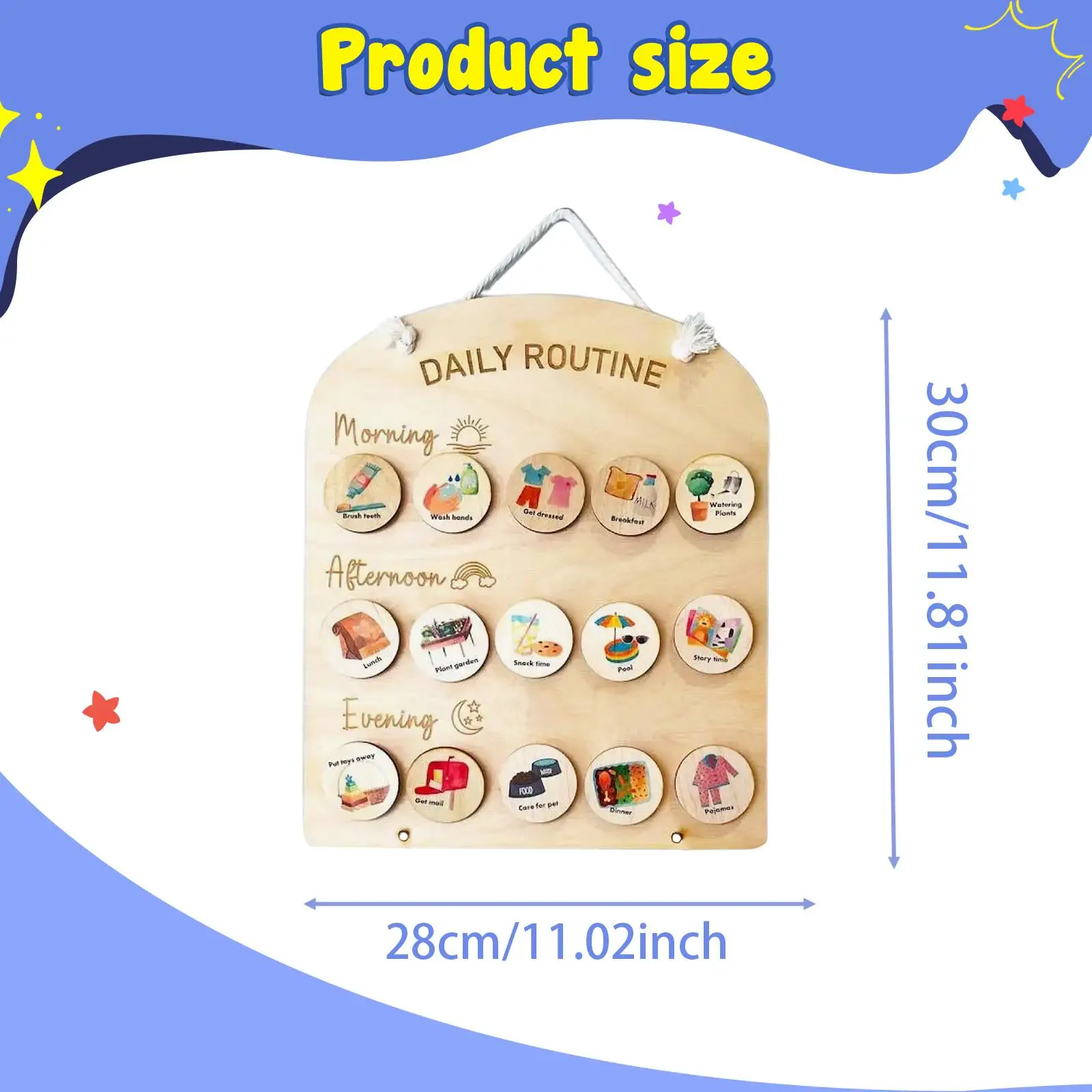 Grafico di routine quotidiano per bambini Tabellone di pianificazione Gestione del tempo Grafico di routine per Natale, Ringraziamento, Capodanno, Regalo prescolare