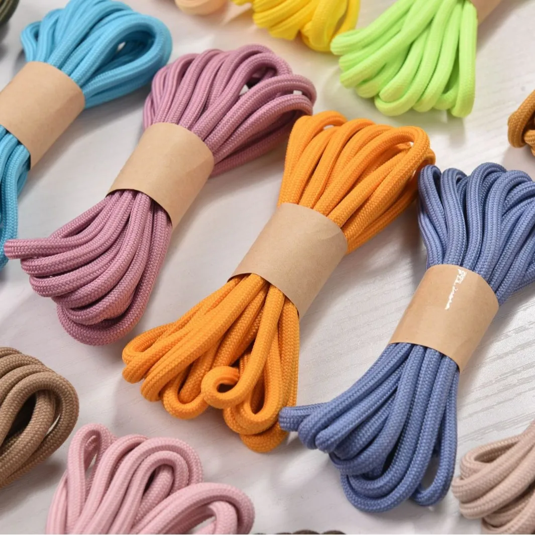 5mmx5m Colorful Braided Polyester Cord DIY Macrame String for Making Cross Keychain Bag Hanging Decor Craft Supplies