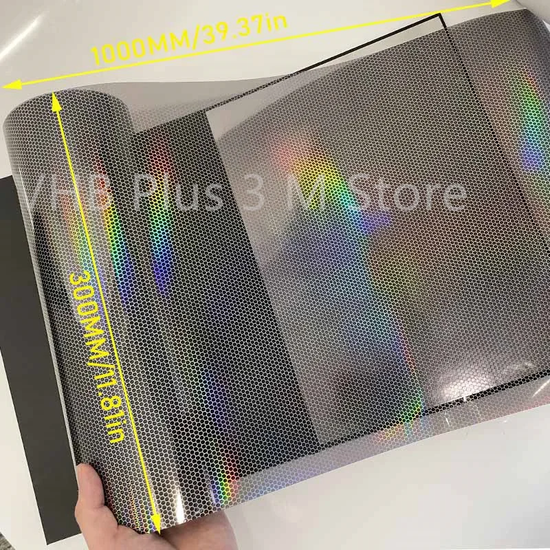 Car motorcycle Laser Honeycomb Headlights Taillight Lamp Vinyl Wrap Headlight Tint Waterproof Film Fog Light Taillight Stickers