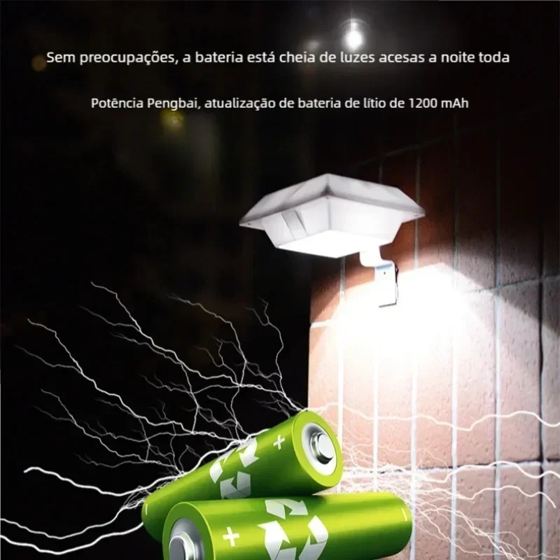 Luz de inundación de seguridad de farola solar LED para exteriores, impermeable blanco/cálido 12 LED encendido/apagado automático del atardecer al amanecer, para patio, puerta