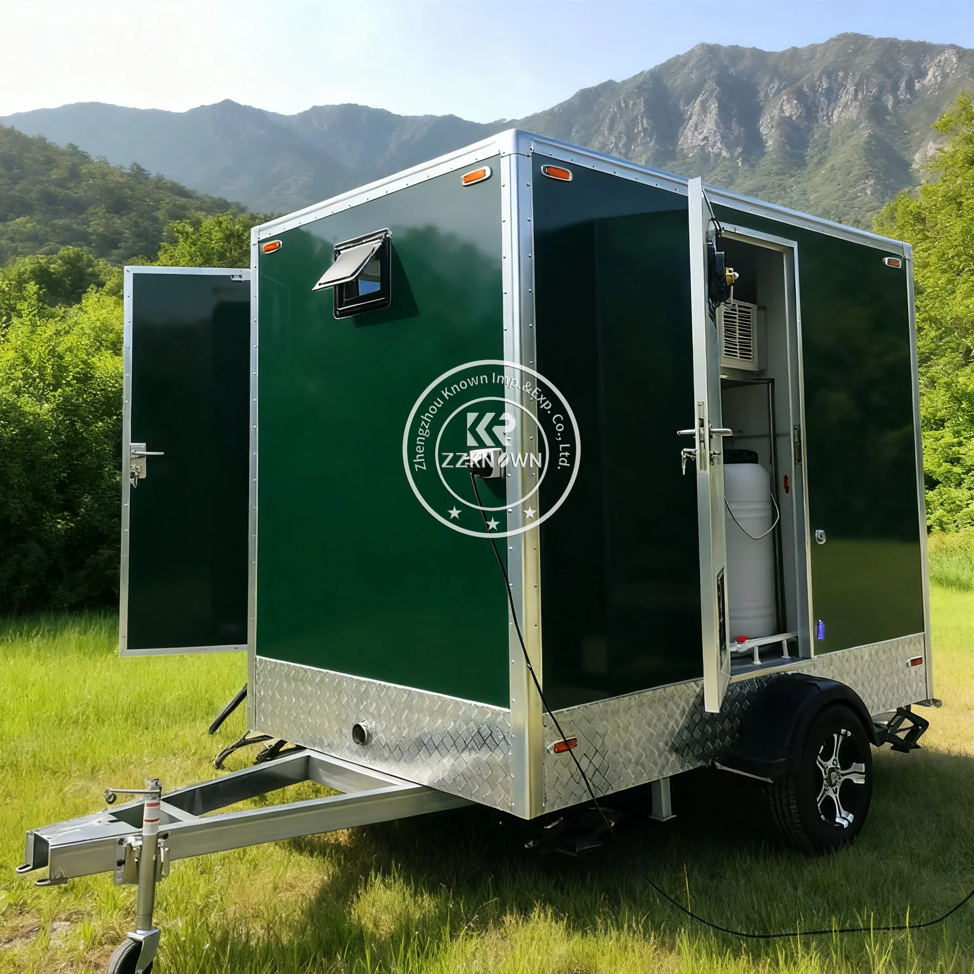 

VIP Portable Bathroom Trailer With Air Conditioning Modern Design Mobile Restroom Portable Public Toilet Trailer with Sink