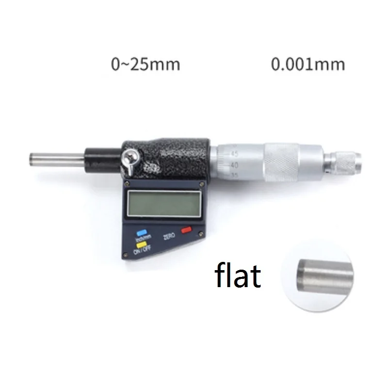 0-25MM 0.001 Digital display and mechanical scale micrometer screw gauge screw-thread outside micrometer measuring tool