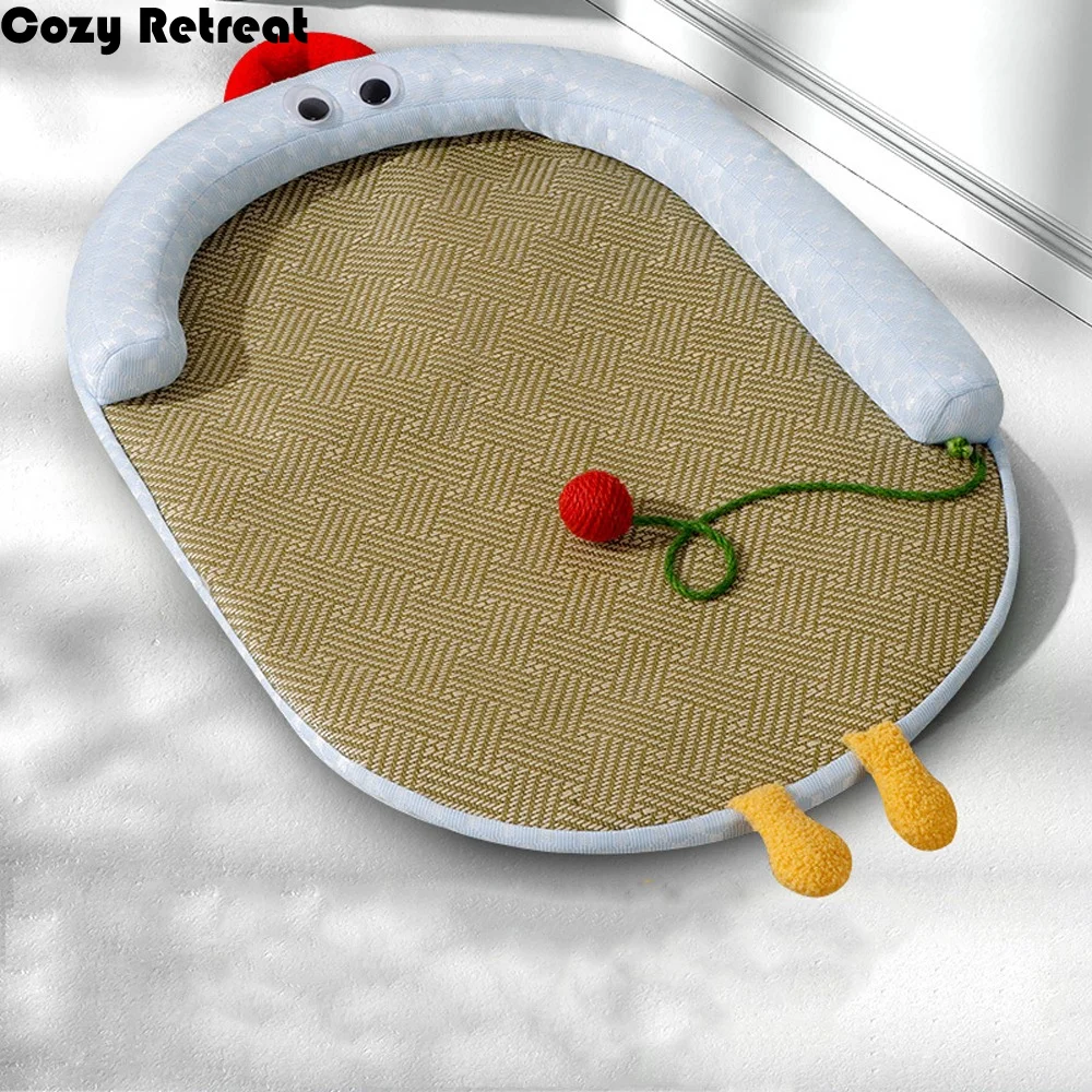 

Ice Silky Cooling Pet Cooling Mat Neck Support Anti-slip Cat Cool Pad Bed Wear Resistant Breathable Dog Sleeping Mat