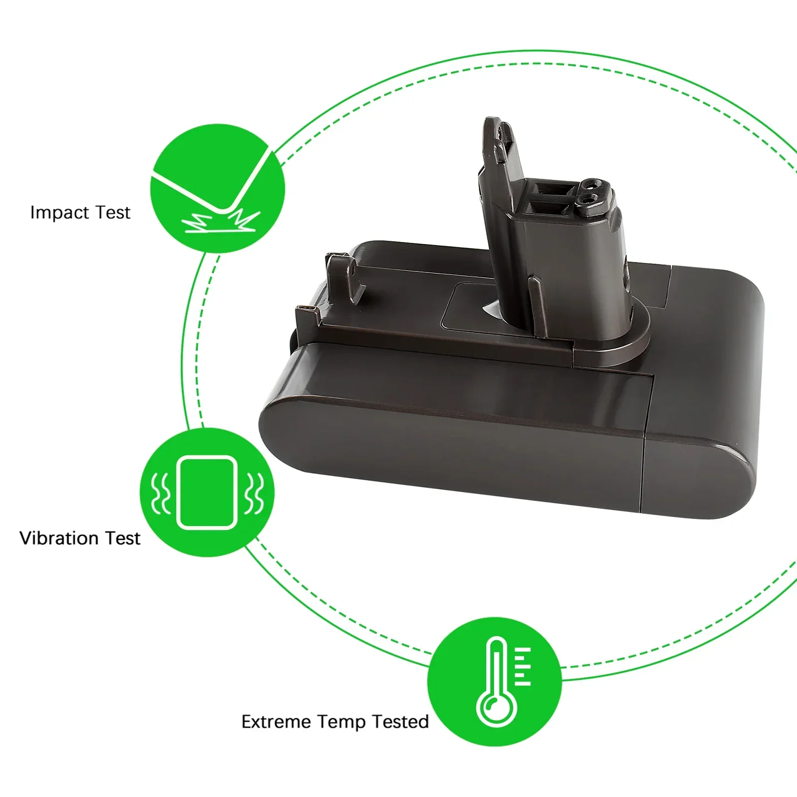 22.2V 4800mAh Li-ion Vacuum Battery for Dyson DC35 DC45 DC31B DC34 DC44 Animal DC56 DC57 (Only Fit Type B)