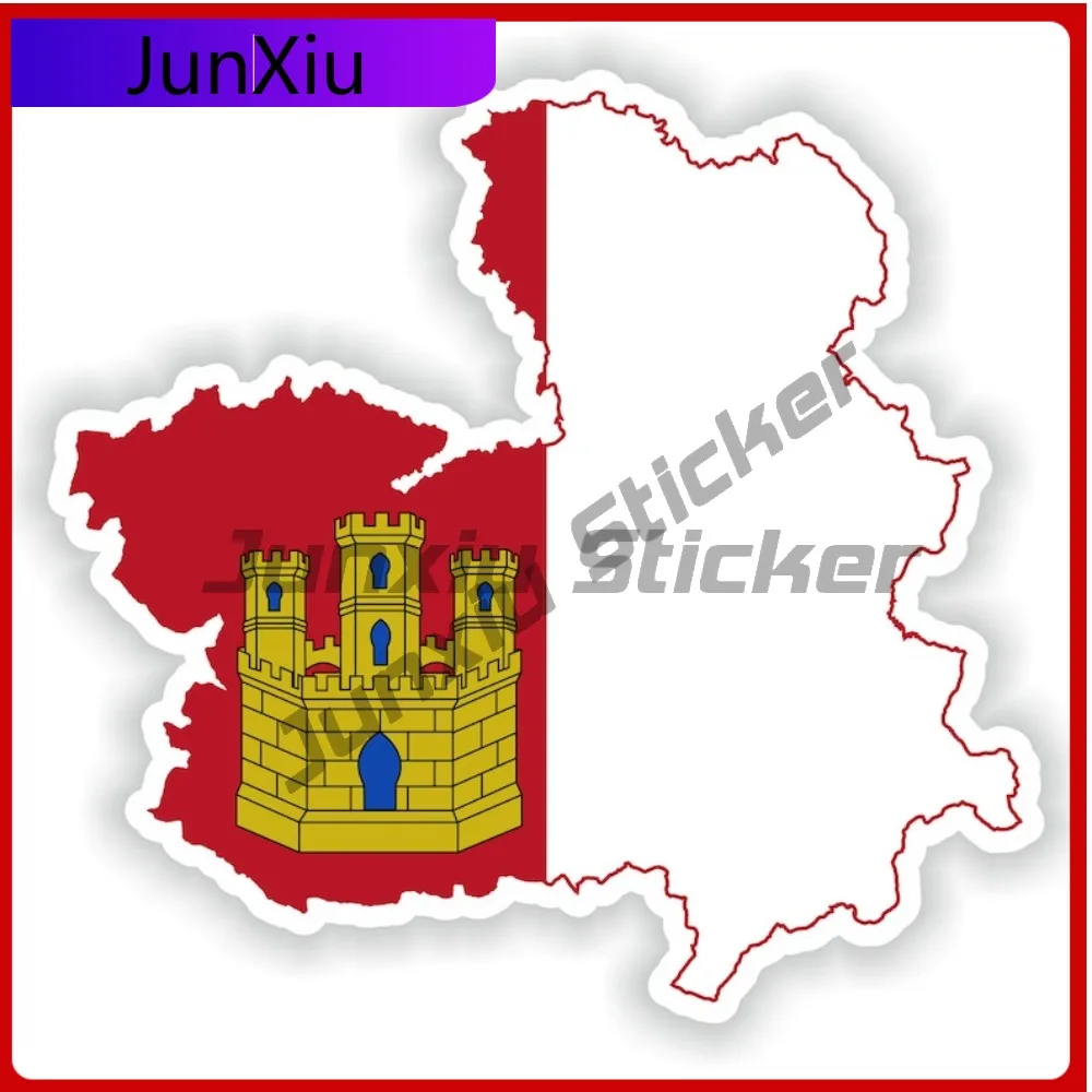 

Castilla-la Mancha Spain National Emblem Map Shape And Outline Vinyl Decals Graphics X 500 Motorcycle Stickers Bike Suv Car Cove