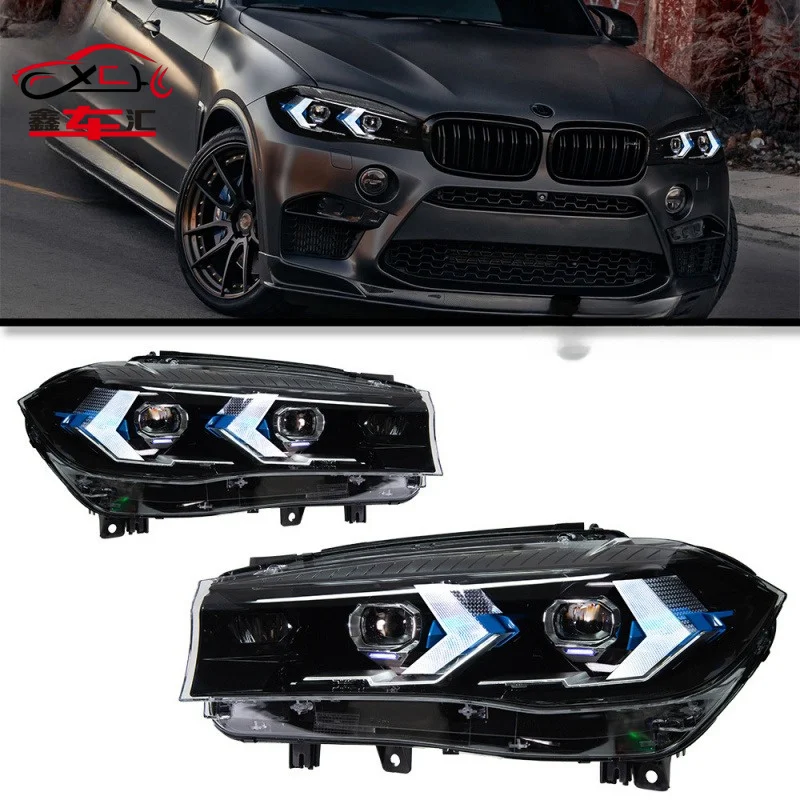 

For 2014-2018 BMW X5-F15 headlight assembly upgrade with new LED projector headlights, daytime running lights, and turn signals.