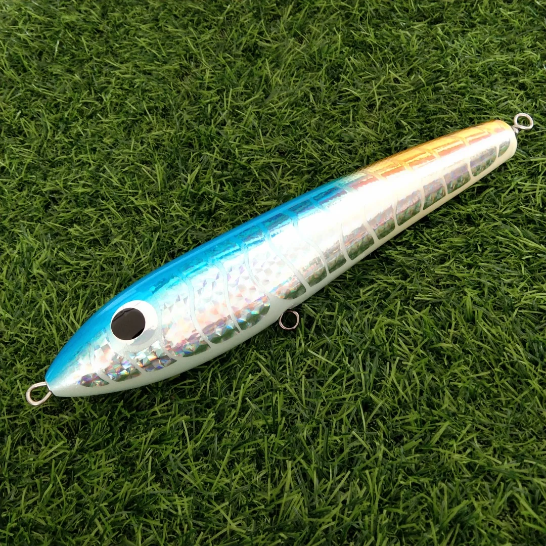 

1pc 240mm 140g Topwater Big Game Gamma Pencil Wooden Stickbait Surface Trolling Lure Boat Fishing Artificial Carpenter Bait Lure