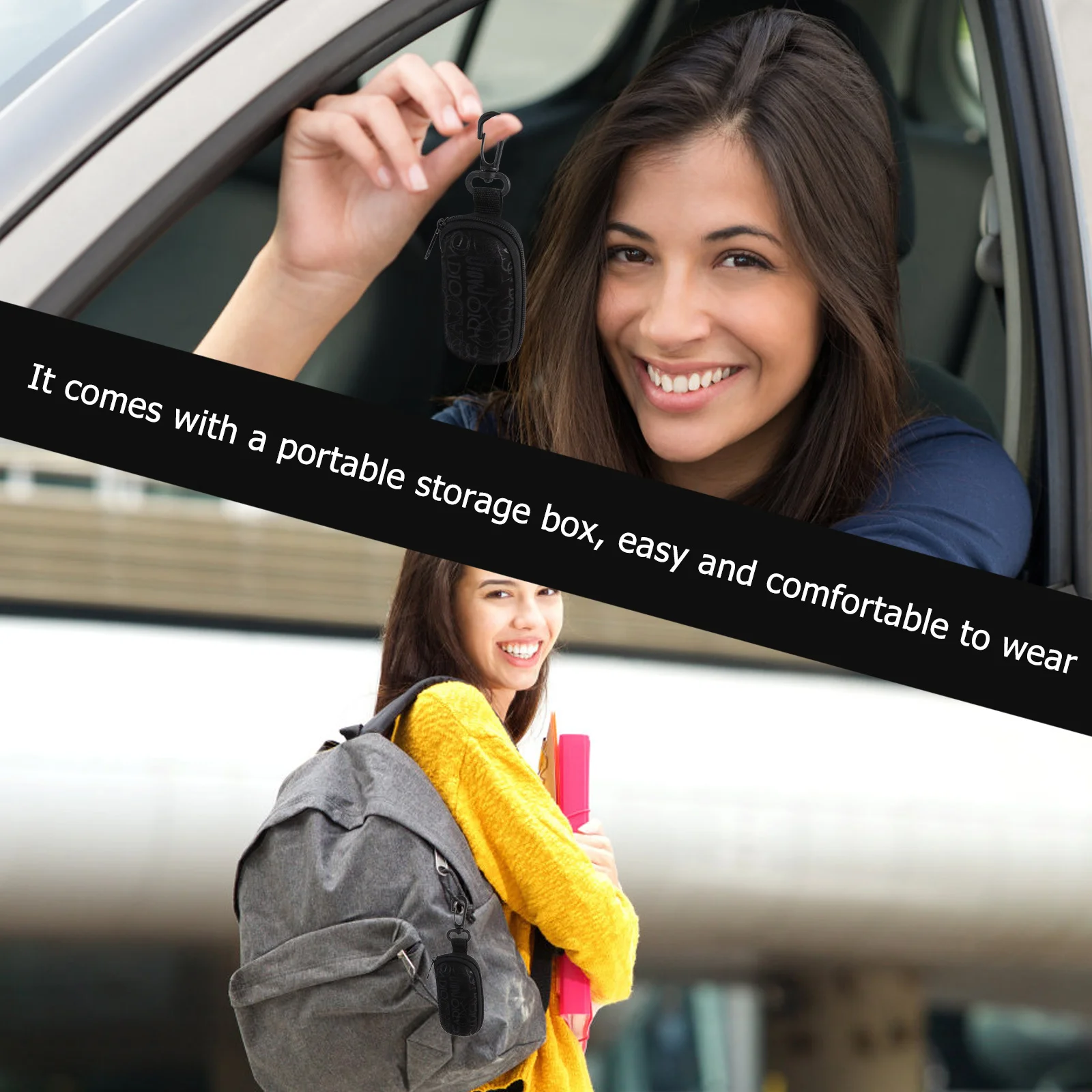 

Folding Reading Glasses Portable Black Lightweight Durable Unisex Myopia Eyeglasses Case Compact Storage Glasses for Detailed