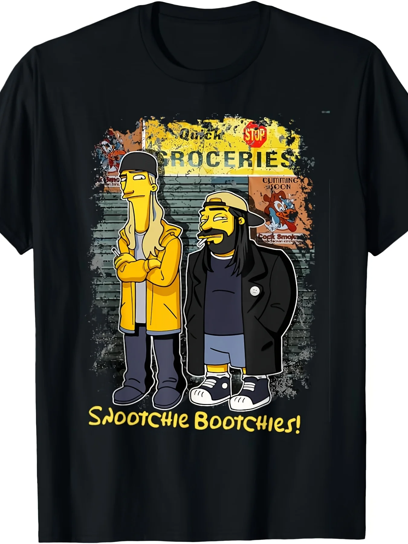 Men's  Women's Kevin Smith Jay  Silent Bob Remix Springfield Quick Stop Unisex   T-Shirt, Soft, This Everyday Essential Is Perfect for Comfortable Wear During Summer Outdoor Activities, Beach Outings, Workouts, and Leisure -
