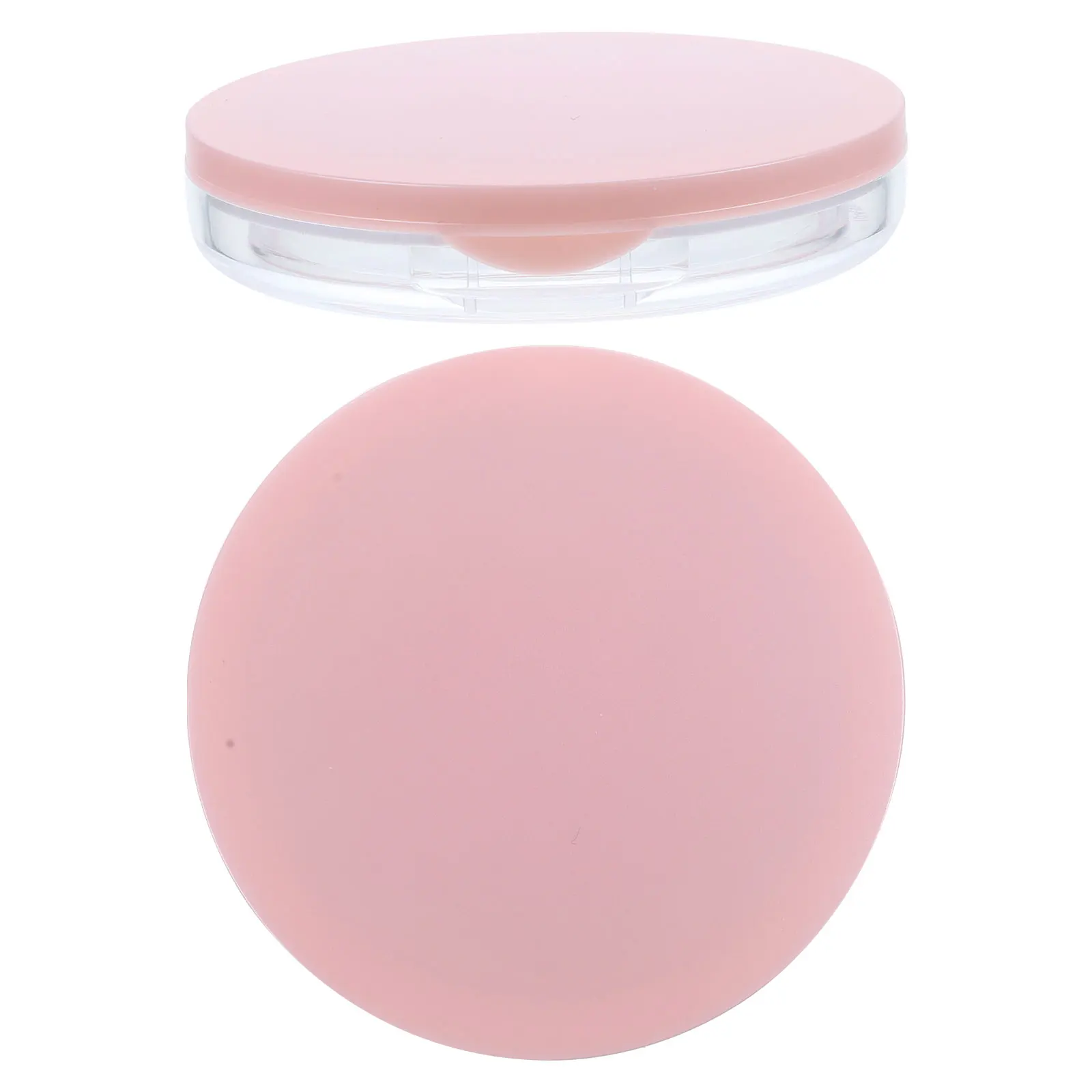 

2 Pcs Powder Box Empty Protective Case Mini Travel Container Pink Travel Powder Container Puff Reusable Lightweight Portable
