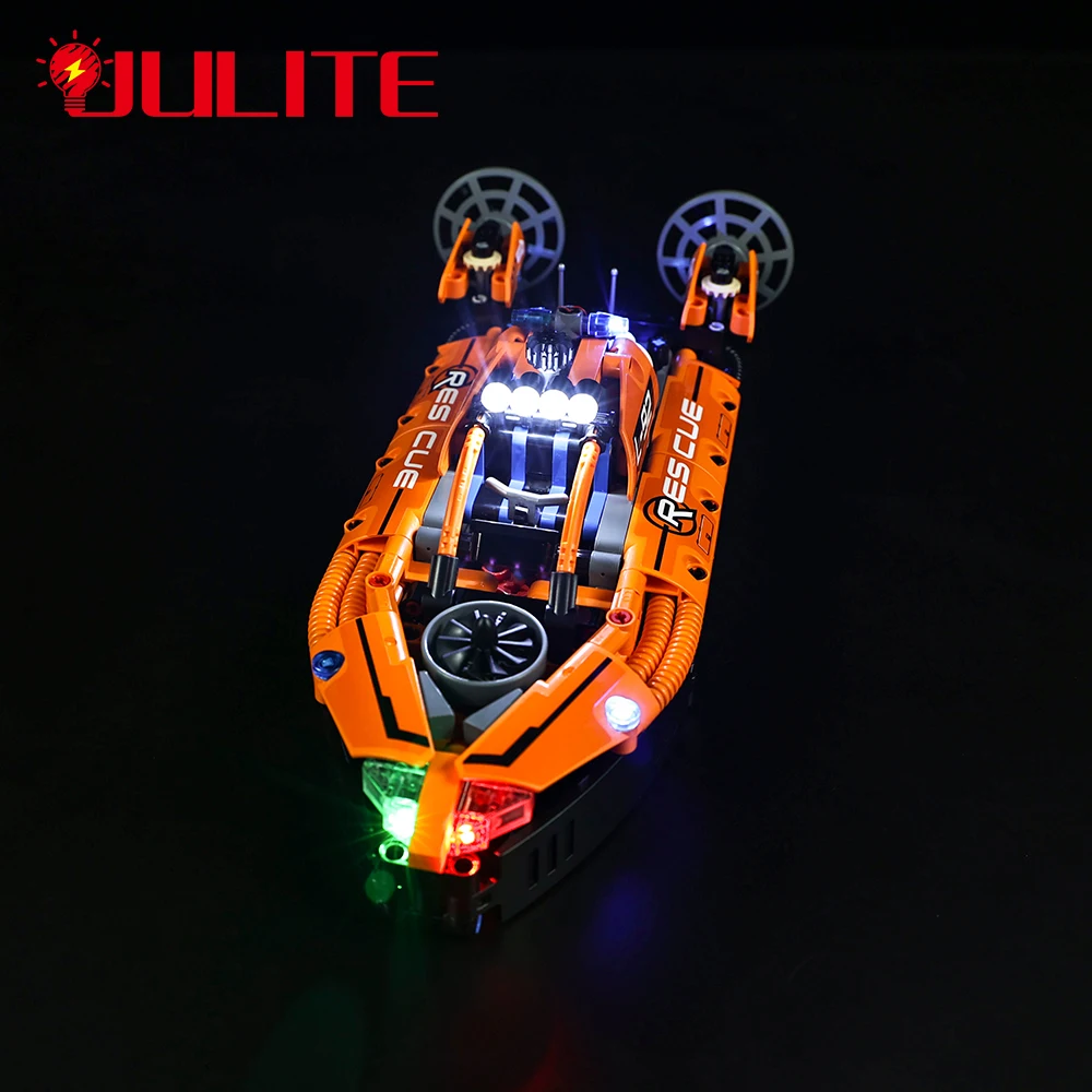 Led Light Kit For 42120 Rescue Hovercraft  DIY Toys Set (Not Included Building Blocks)