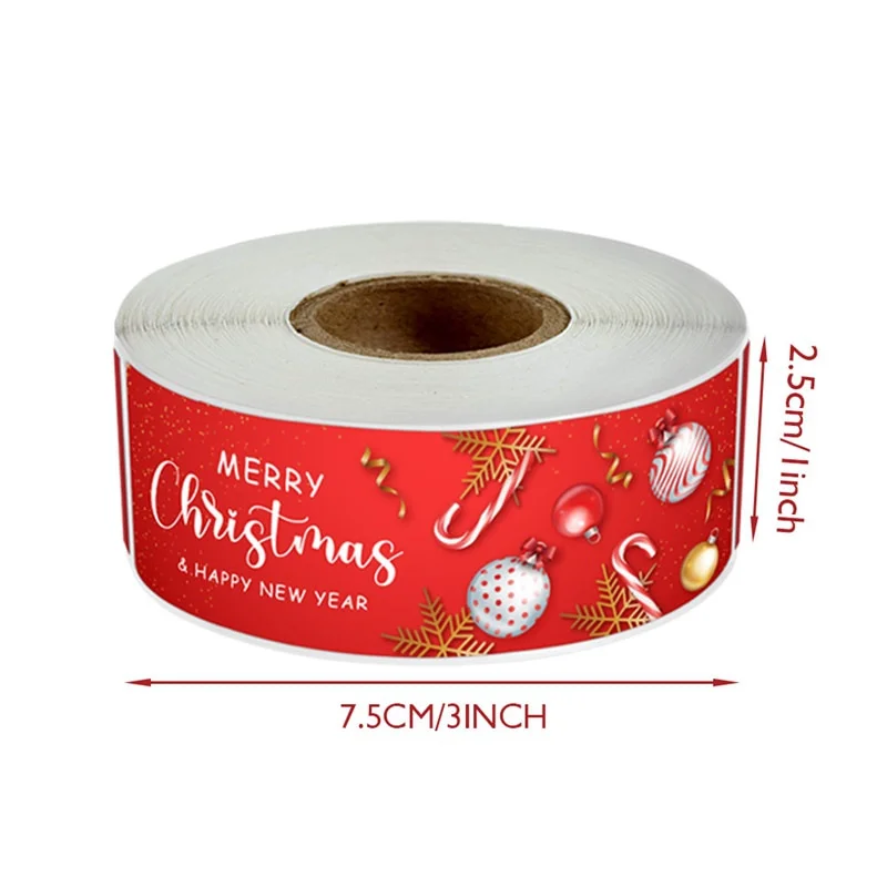 120Pcs/Roll Merry Christmas Holiday Decoration Santa Sticker Party Gift Baking Seal Sticker Invitation Letter Envelope Sticker