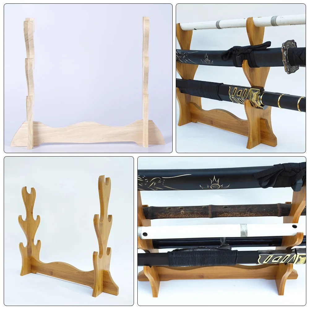 

Wooden Sword St Display Holder for Katana Wakizashi Household Decor Five Storage Practical Durability Martial