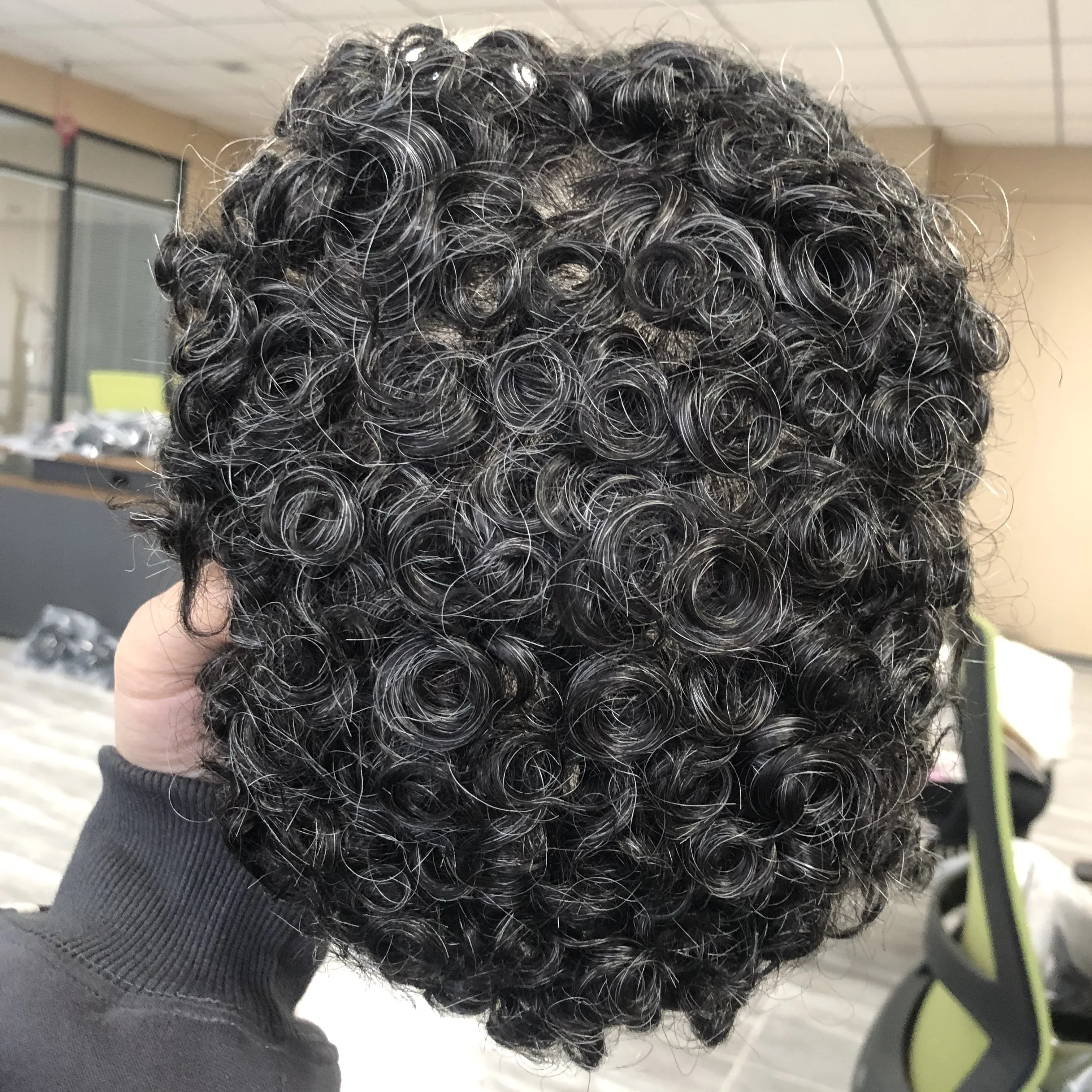 دائم الاسترالية الدانتيل قاعدة الرجال الشعر المستعار الإنسان غير قابل للاكتشاف 18 مللي متر مجعد قوي أحادية قاعدة الرجال الشعر المستعار أسود براون هيربيسي