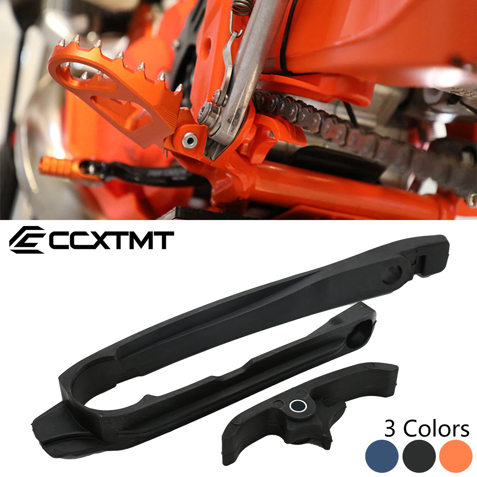 Guia de braço oscilante para motocicleta, corrente deslizante deslizante para husqvarna fc fe f fx tc te tx para ktm sx xc xcf sxf exc excf 125 250 350 450