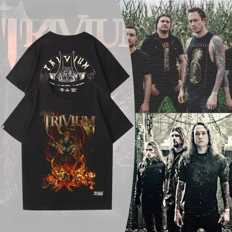 Trivium camiseta ascend acima das cinzas tour 2025 camiseta dupla face impressa algodão vintage heavy metal banda rock música t