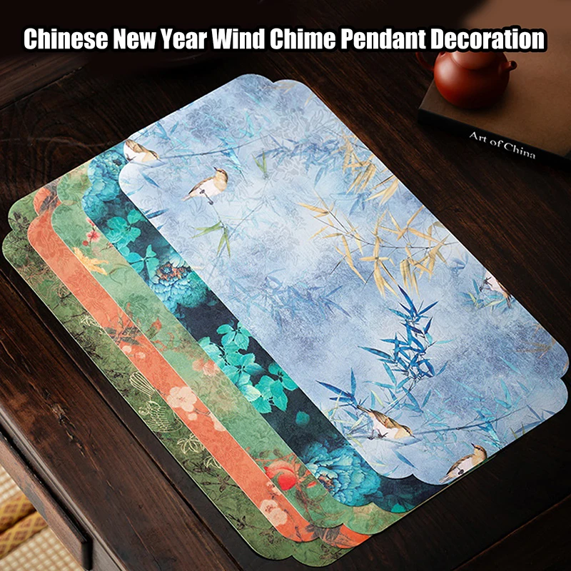♥Chinese Style Bamboo Bird Pattern Placemats - Waterproof Oil-Proof, Traditional Art Decoration for Dining Table Kitchen Home